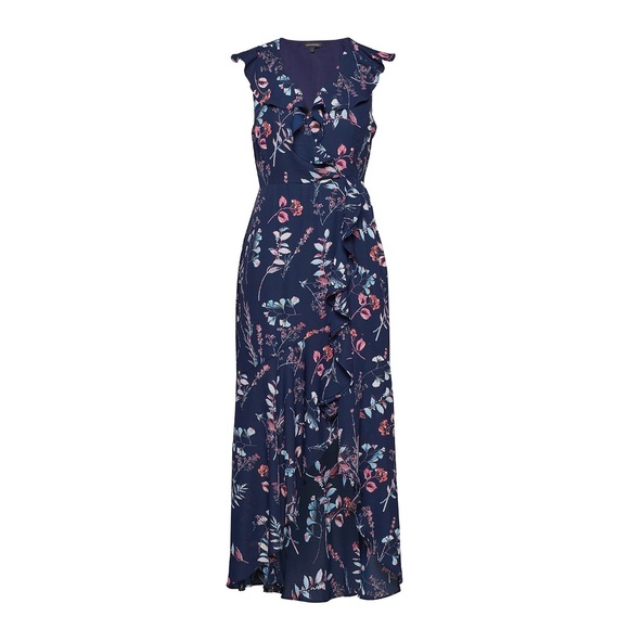 Banana Republic Floral Ruffle-Wrap Maxi Dress, 8 - Picture 4 of 8